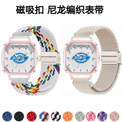 适用Dickies425磁吸编织表带