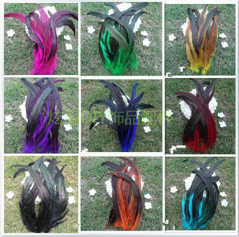 diy手工饰品配件公鸡尾毛鸡毛羽毛服装礼服辅料演出头饰面具材料