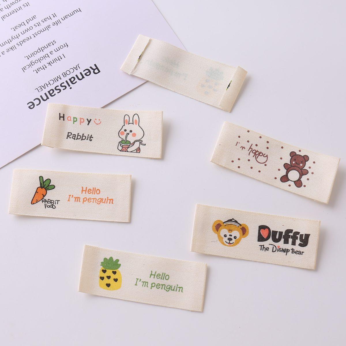 纯棉卡通图案织唛布艺标签手工织标发夹发绳发圈handmade布标辅料,居家布艺,布贴,淘宝优惠券,粉丝福利购,淘宝优惠卷