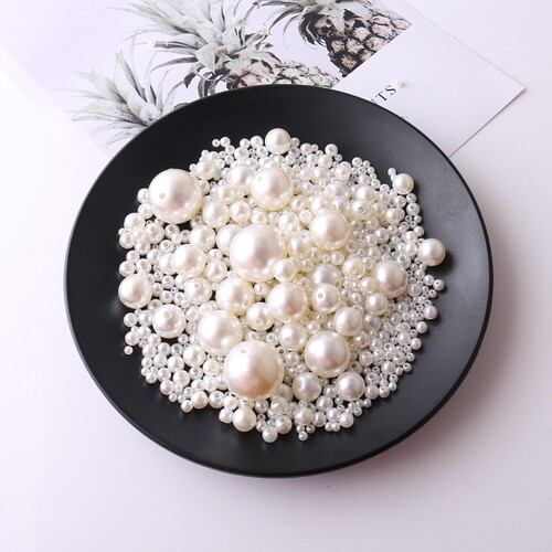 高亮仿珍珠带孔珠子装饰串珠
