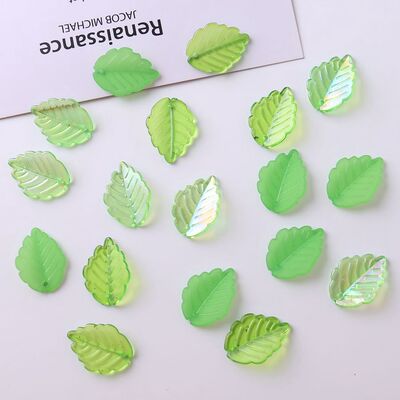 磨砂牡丹花diy透明散叶片