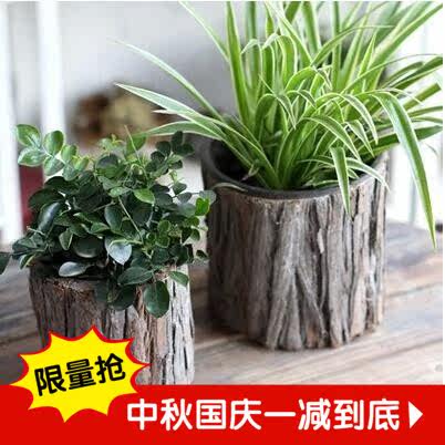 特价树皮花器花盆收纳花园美式乡村ZAKKA森系森女风 复古插花包邮在类目 鲜花速递/花卉仿真/绿植园艺, 花瓶/花器/花盆/花架（新）, 花盆中 - 来自Buy2taobao.com提供专业的淘宝代购服务