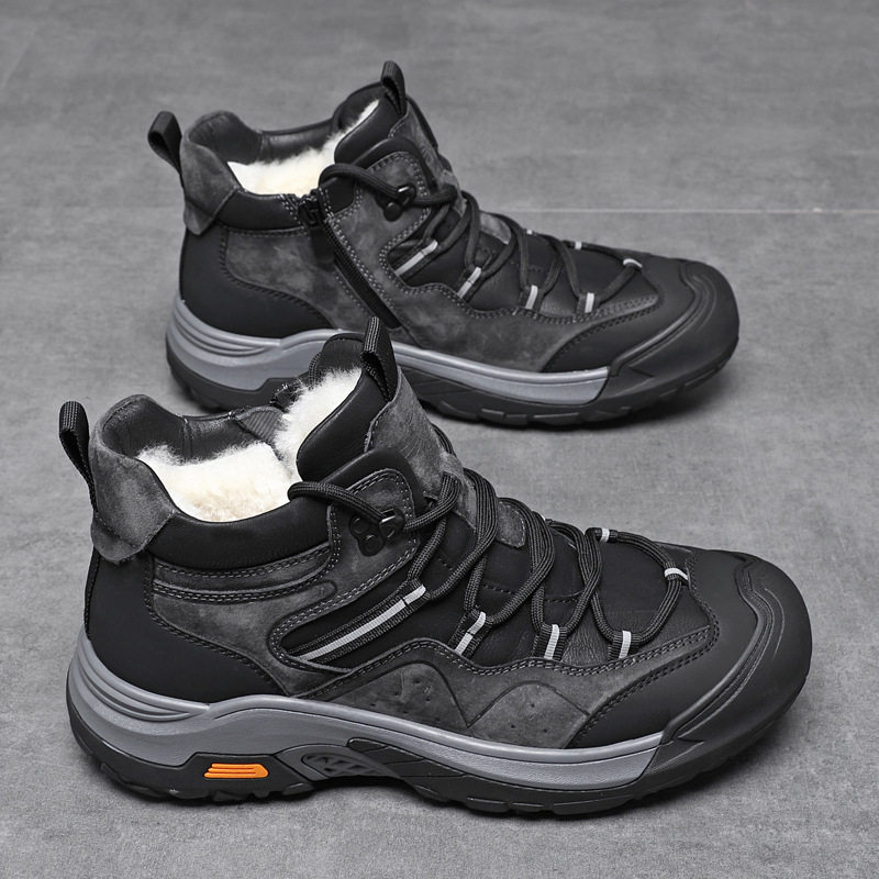 2025新款男士皮毛一体保暖雪地靴