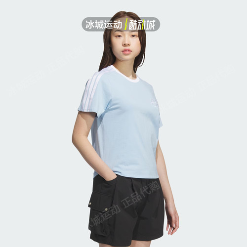 阿迪达斯短袖女运动休闲T恤