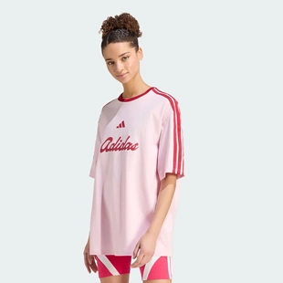 Adidas/阿迪达斯女子26年夏款宽松运动圆领短袖T恤KT2782 KT2781