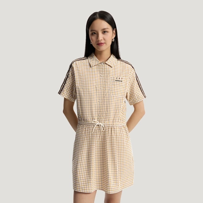 三叶草女子格子连衣裙KU9401