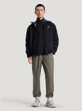 Adidas/阿迪达斯男子26年春款运动三合一加绒连帽外套KW4765 4766