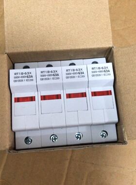 沪丰熔断器R016保险丝陶瓷芯子14X51 RT18-63X 1P2P3P4P带灯底座