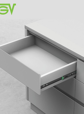 FGV-H45阻尼三节钢珠滑轨黑色木抽滑道家用衣柜配件导轨