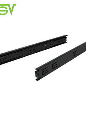 FGV-Nova三节钢珠滑轨H45黑色承重35KG木抽滑道家用衣柜配件导轨