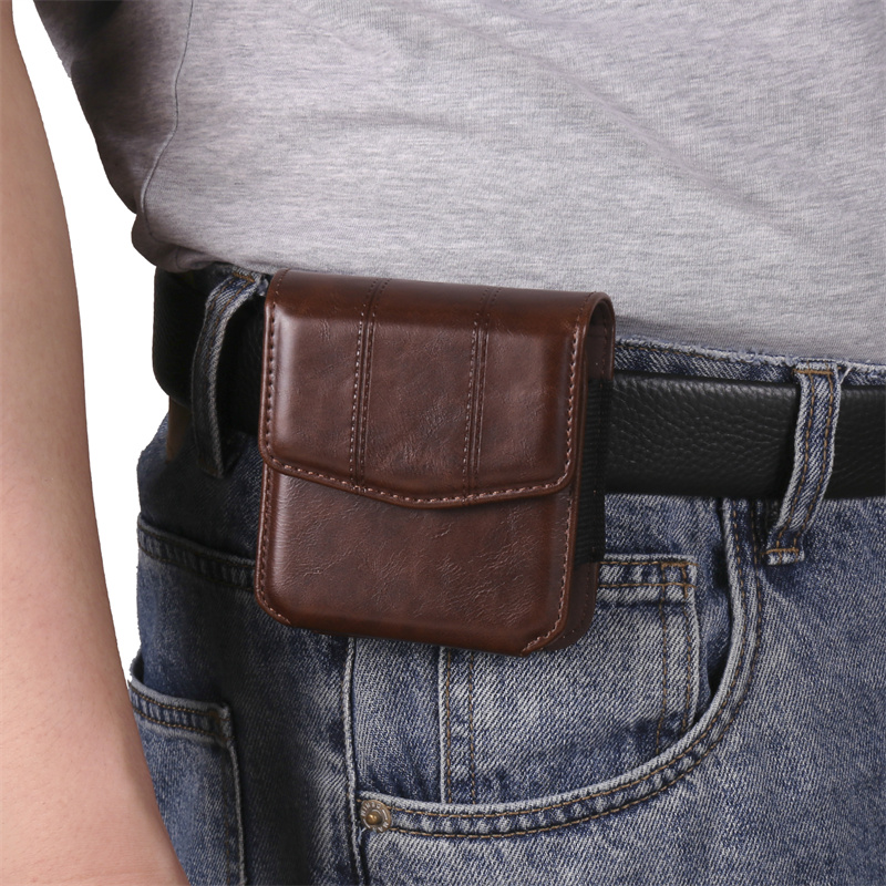 Zflip7壳适用flip6543穿皮带挂腰皮夹套W24小折叠flip真皮保护套W26磁吸flip7FE翻盖W25男插卡全包袋