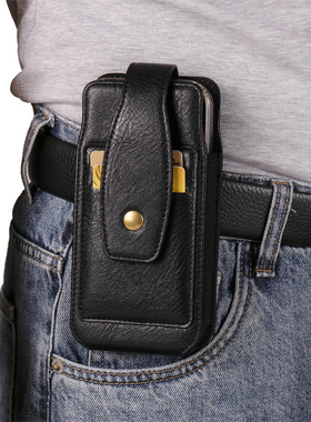 OPPOReno14壳A5适用Reno13Pro穿皮带挂A5腰包OPPO皮夹Reno12真皮保护套11Pro插卡10全包皮套男新竖款皮袋