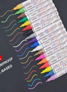 越洋新款油漆粗杆18色白色黑水记号笔描漆笔轮胎标记笔涂鸦彩色笔