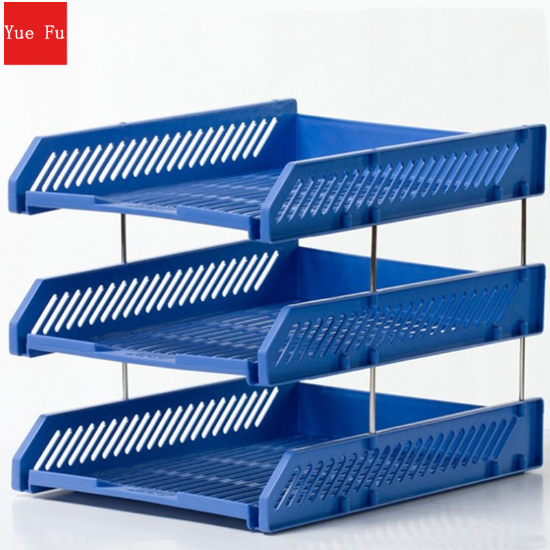 YUEFU YF338 3단 파일 트레이 스탠드 데스크탑 아이템 수납 랙 파일 상자 용품 바구니 정보 정리 랙