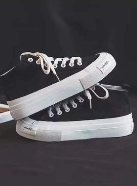 FCS原创小众鞋子女ins潮鞋2022年新款春季红色高帮帆布鞋女F6130