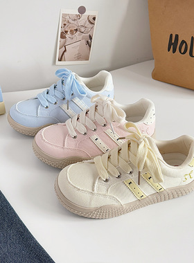 欧货休闲复古板鞋2025新款德训鞋女小众设计ins百搭学生BE-6876