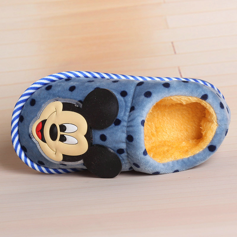 Chaussons enfants en suède pour hiver - semelle caoutchouc - Ref 1015005 Image 3