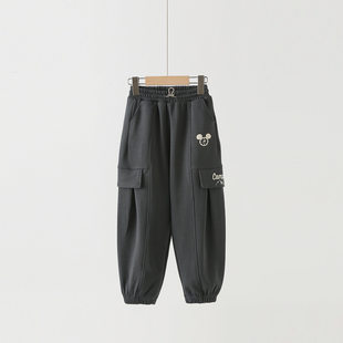 男女中大童品牌户外休闲卡通长裤 25051童裤 裤 儿童大口袋工装 春款