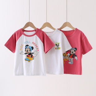 T恤三件装 儿童米奇纯棉全棉短袖 潮牌7A抗菌夏季 3005新品