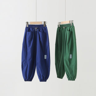 品牌童装 长裤 卫裤 中大童拼接工装 梭织户外登山冲锋裤 HD1HK053夏款