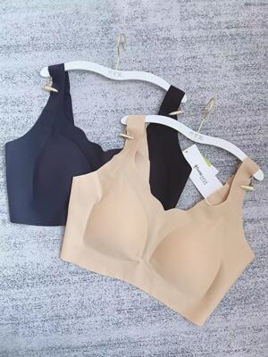 和沐美家内衣无钢圈花波半固定