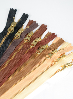 3号/DALH/高级日本正品YKK/闭尾金铜拉链17cm长财布长夹适用