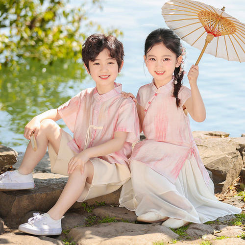 六一儿童汉服中国风演出小