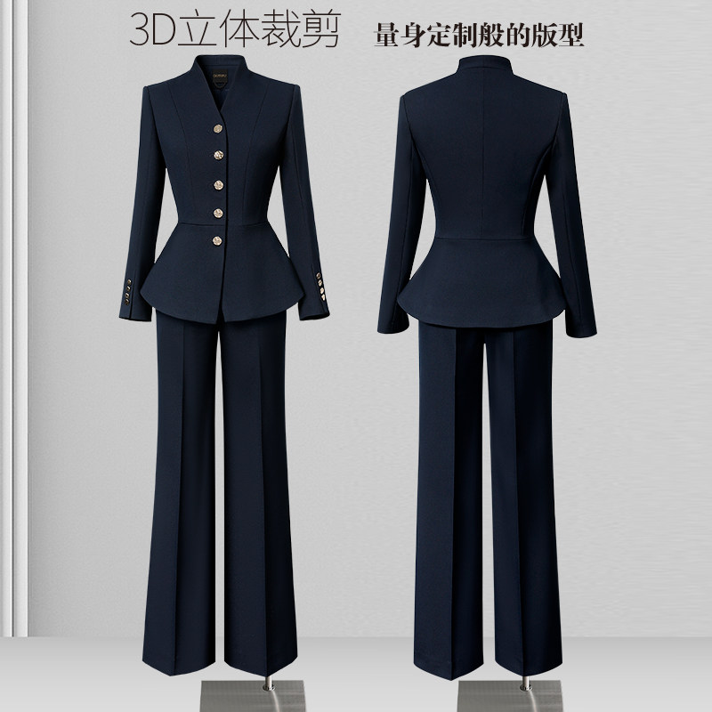 职业西装套装女2026春秋款时尚气质珠宝店柜姐工装酒店经理工作服