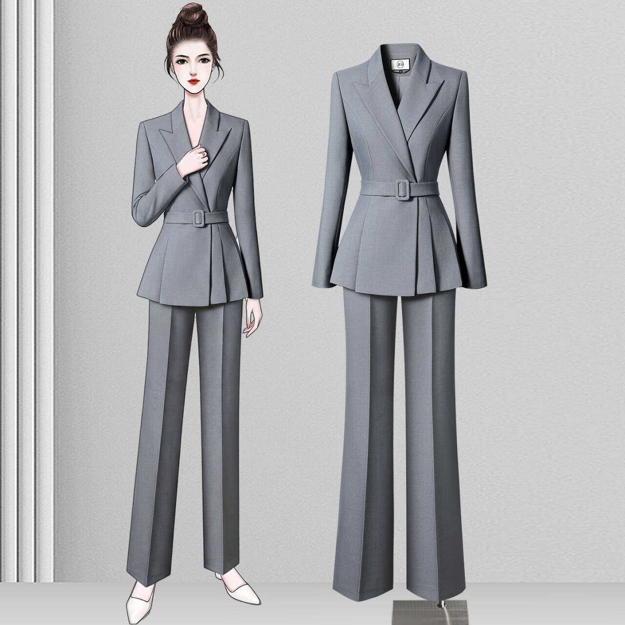 西装套装女职业正装收腰修身气质干练商务通勤主管经理工作服高端