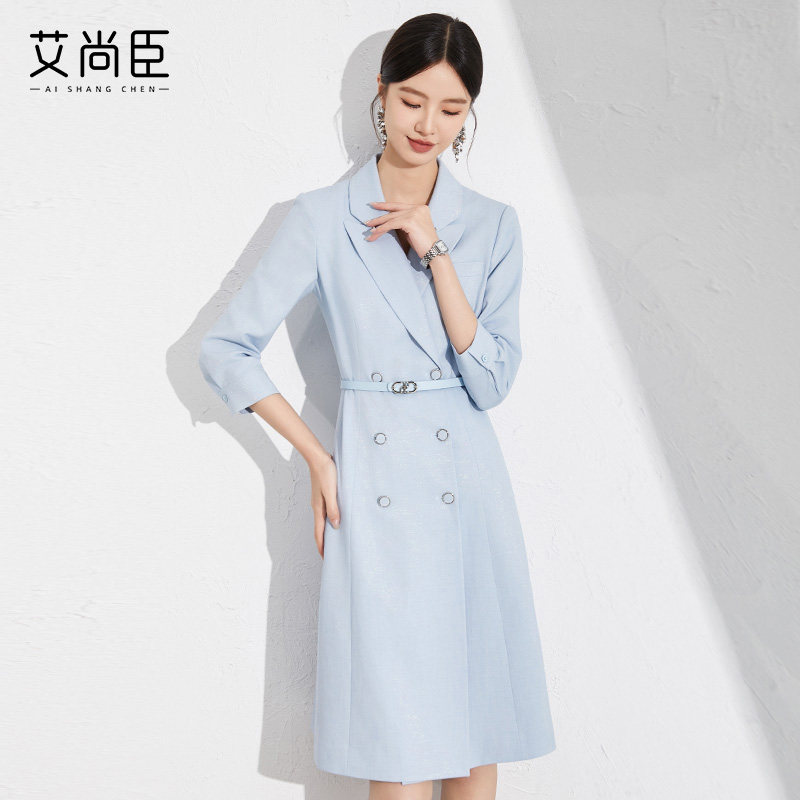 艾尚臣气质女神范高端西装连衣裙女装教师职业通勤商务正装工作服