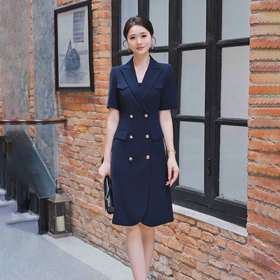 正式场合连衣裙职业连衣裙女通勤工作服女职业气质春夏西装连衣裙