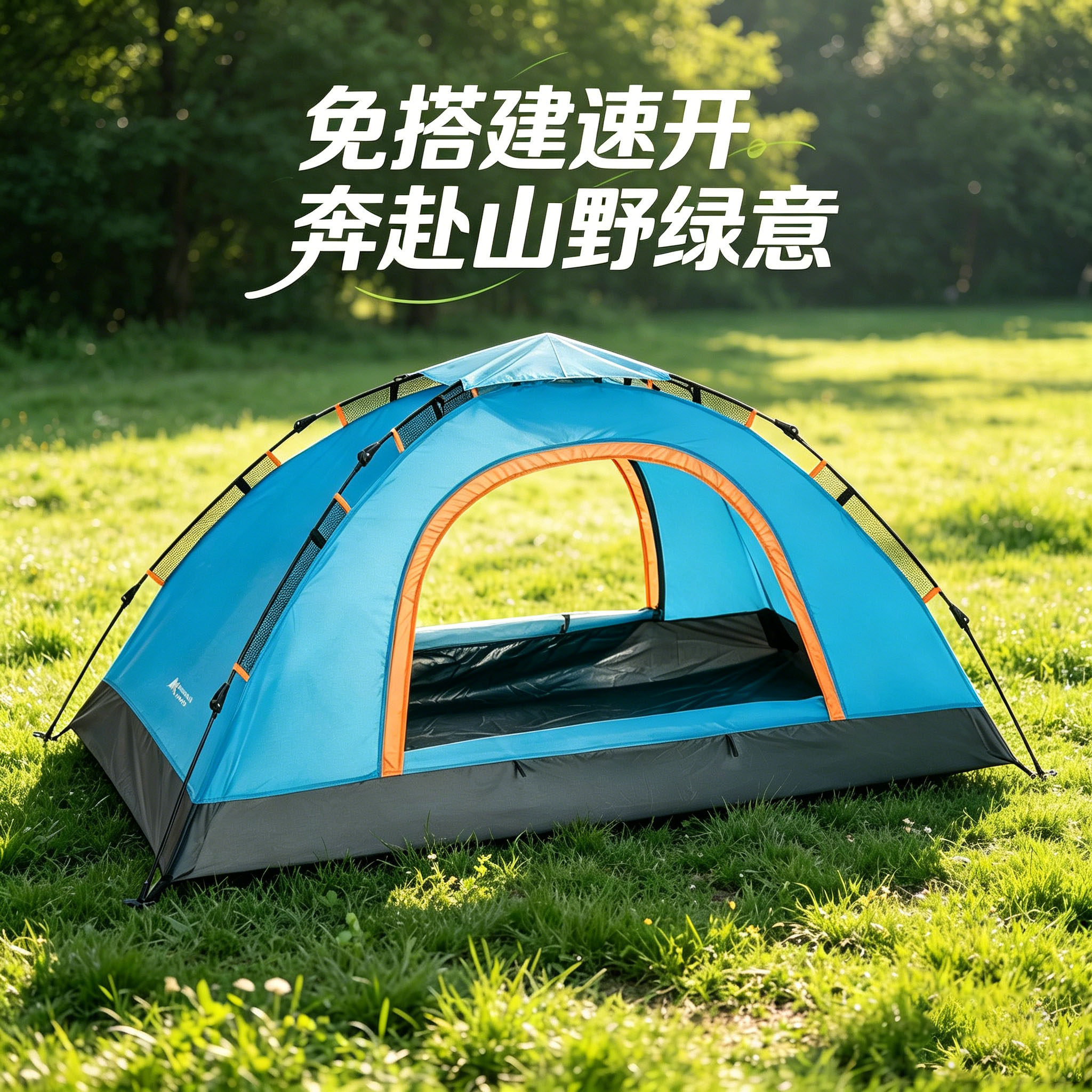 单人超轻帐篷户外折叠便携式露营装备全套超轻一键开合野营过夜