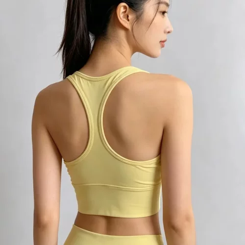 运动内衣女防震固定杯跑步工字美背背心高强度瑜伽服文胸健身上衣