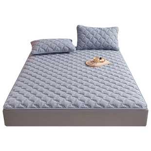 全棉抗菌床笠2025年新款纯棉加厚2米x2米2大床斗笠床罩135x200灰