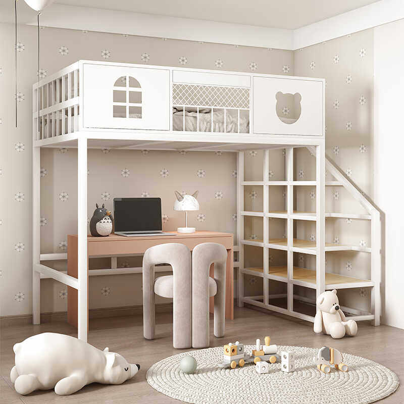 简约铁艺高架床省空间单上床下空小户型儿童子母床定制上下铺定制,住宅家具,铁艺/钢木床,淘宝优惠券,粉丝福利购,淘宝优惠卷