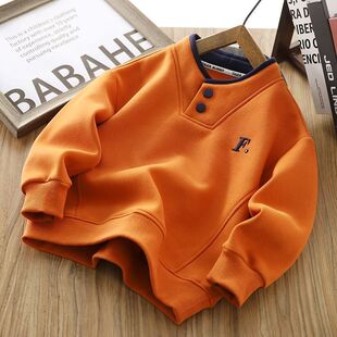 2025新款 炸街上衣打底衫 时尚 中大童春季 洋气潮 春装 男童卫衣春秋款