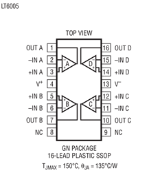 进口原装  LT6005CGN LT6005IGN LT6005HGN LT6005 SSOP 现货