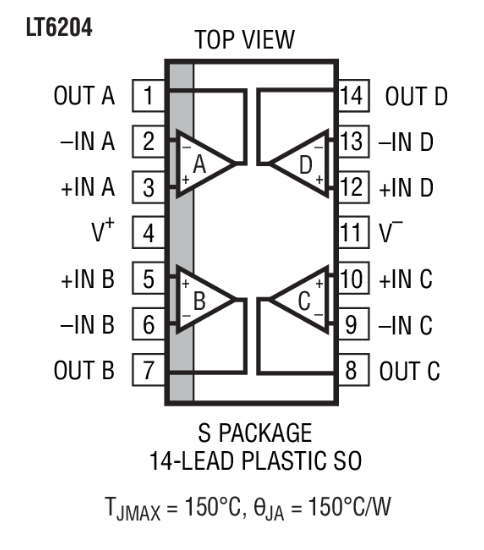 进口原装  LT6204CS LT6204IS LT6204 SOP-14 现货可直拍