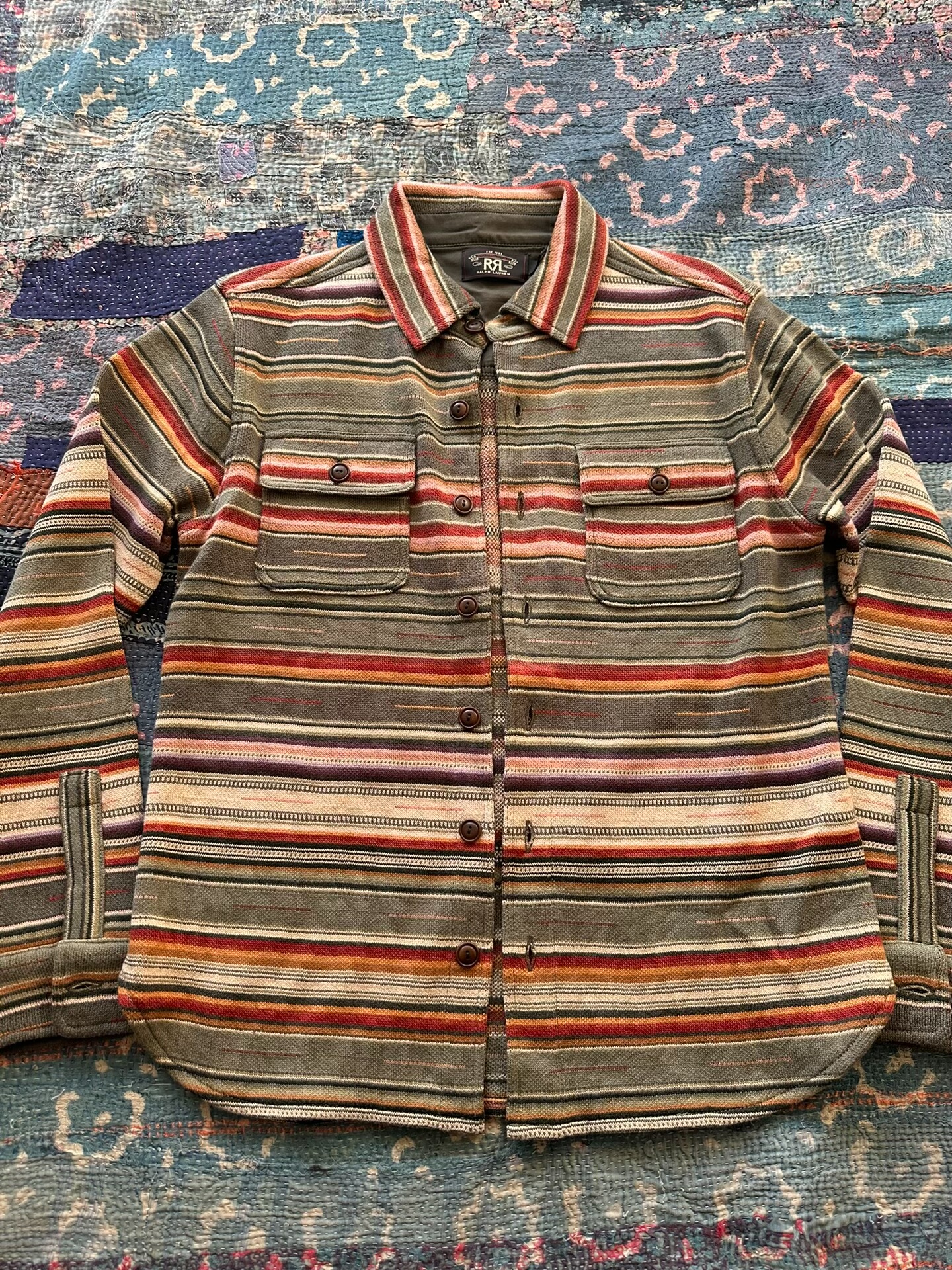 RRL Long-Sleeve Stripe Button-Up Shirt