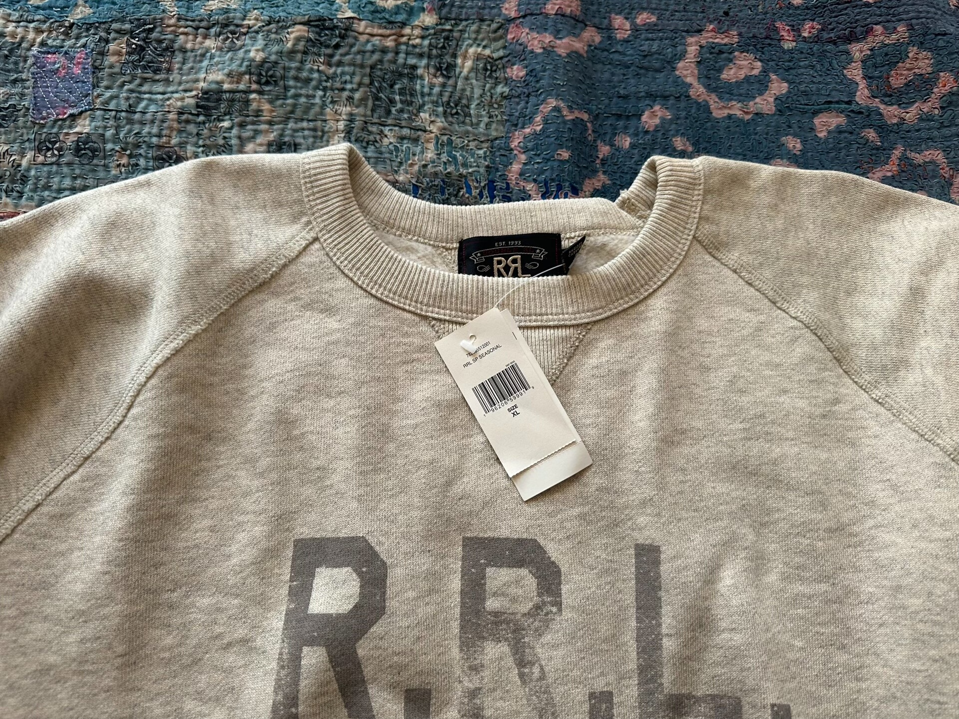 RRL Ralph Lauren Logo Crewneck Sweatshirt — front