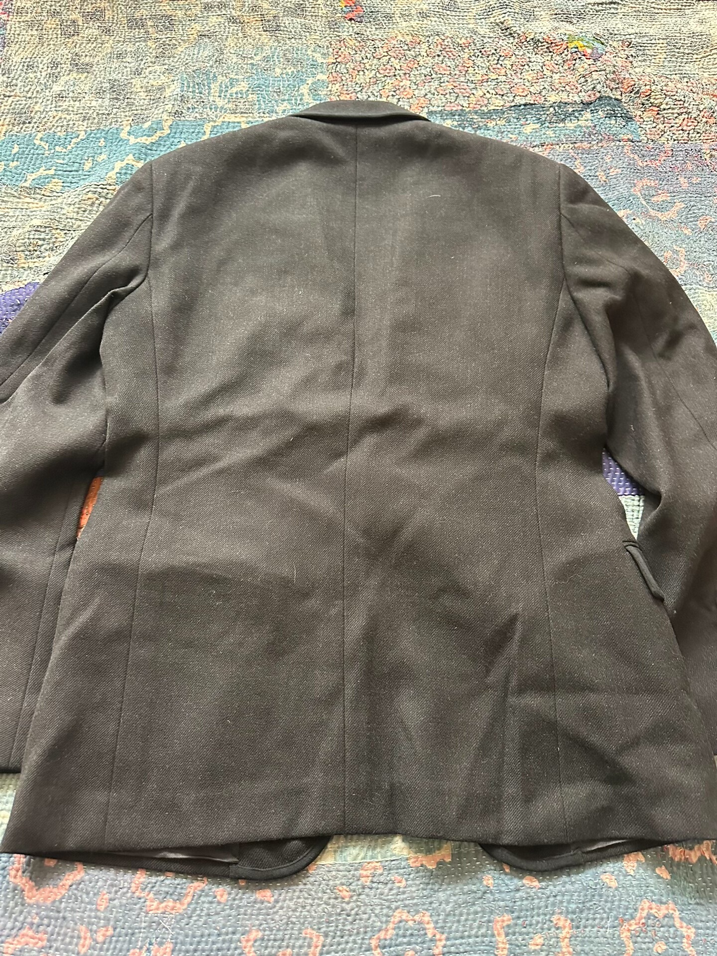 Ralph Lauren Black One-Button Shawl Collar Suit — front