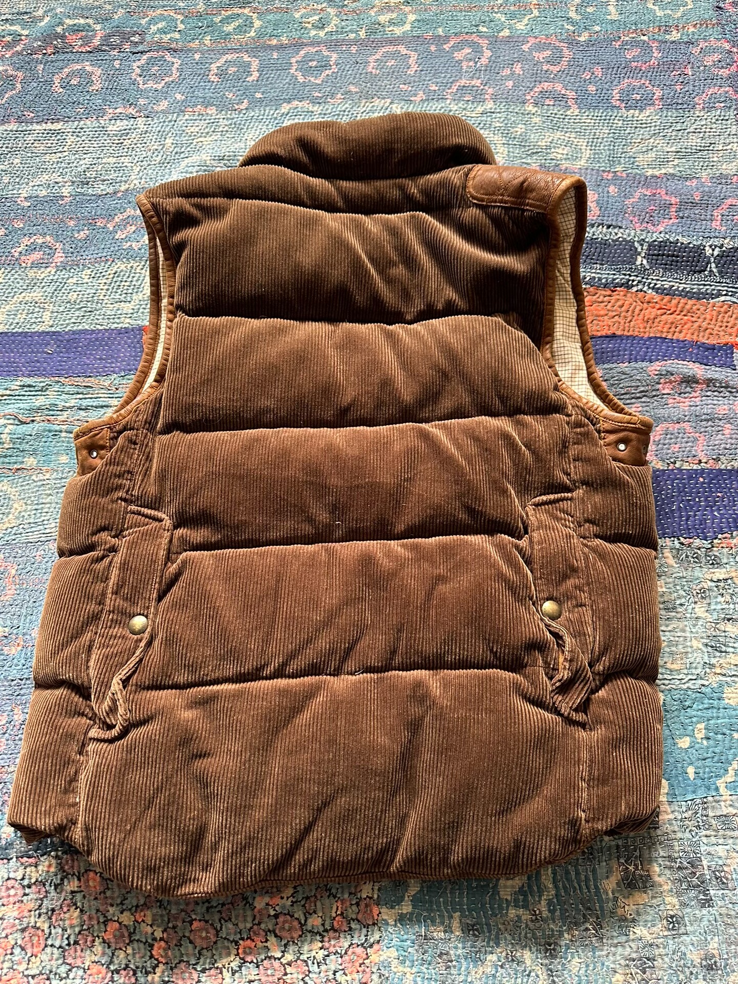 Polo Ralph Lauren Brown Corduroy Down Vest — front