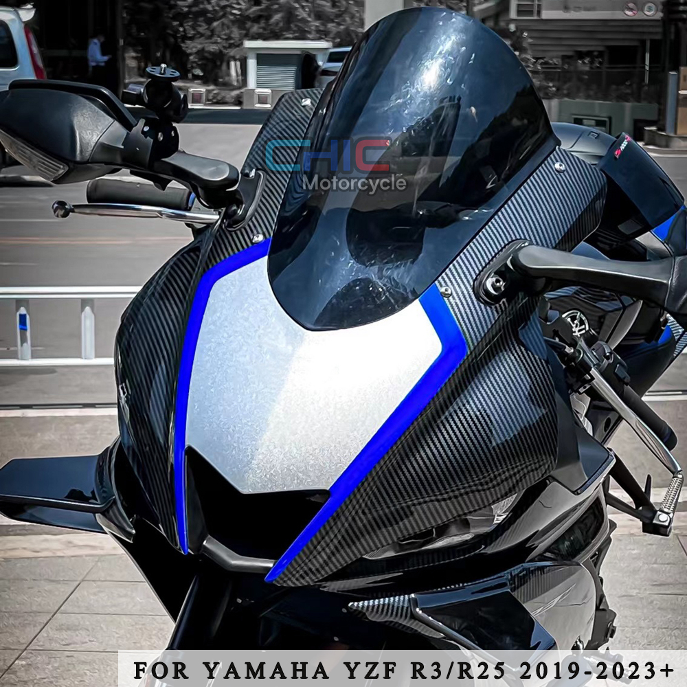 适用于雅马哈YZF-R3 R25 19-23改装眯眯眼变脸车头盖异形导流罩