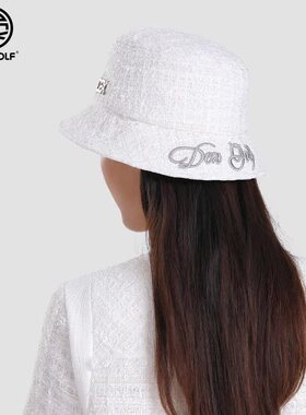 DEXGOLF韩国渔夫帽子女新款秋冬季百搭黑色大头围显脸小水桶盆帽