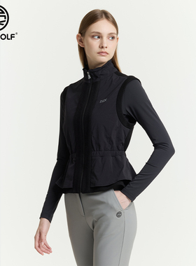 DEX GOLF韩版原单高尔夫球服女夏季立领拉链无袖背心马甲透气外套