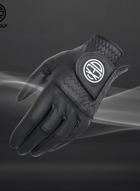 DEXGOLF高尔夫手套男士新款耐磨手套透气防滑手套 左手单只黑色