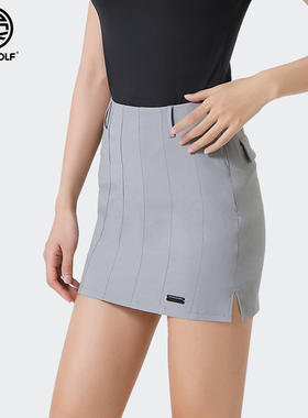 DEXGOLF韩国高尔夫服装女士短裙修身休闲半身裙运动包臀裙红色