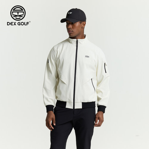 DEXGOLF韩国高尔夫服装男士秋户外防风立领夹克休闲风衣外套7211
