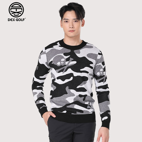 DEXGOLF高尔夫服装迷彩针织衫