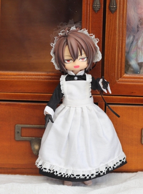 ob11娃娃衣服男佣女仆装cos服制服连衣裙子套装12分bjd GSC阿巳